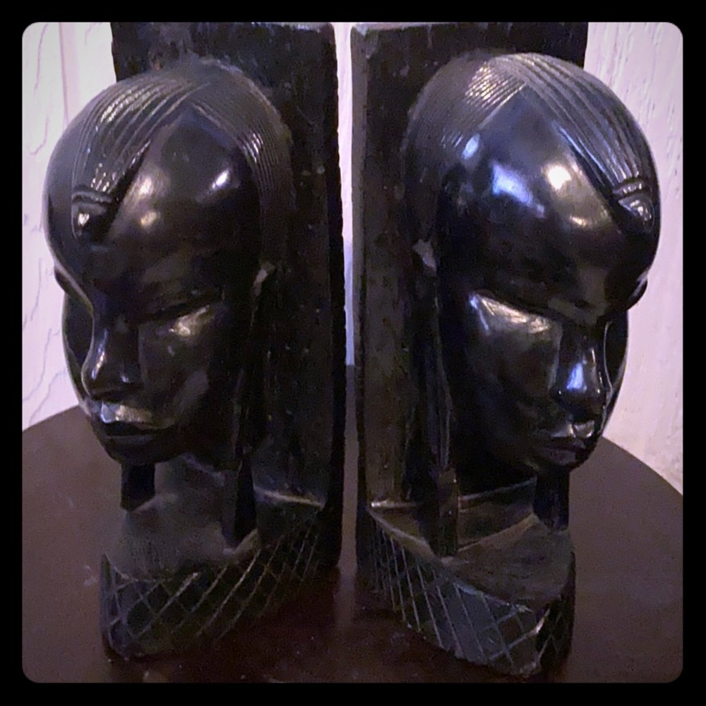 Hand carved bookends